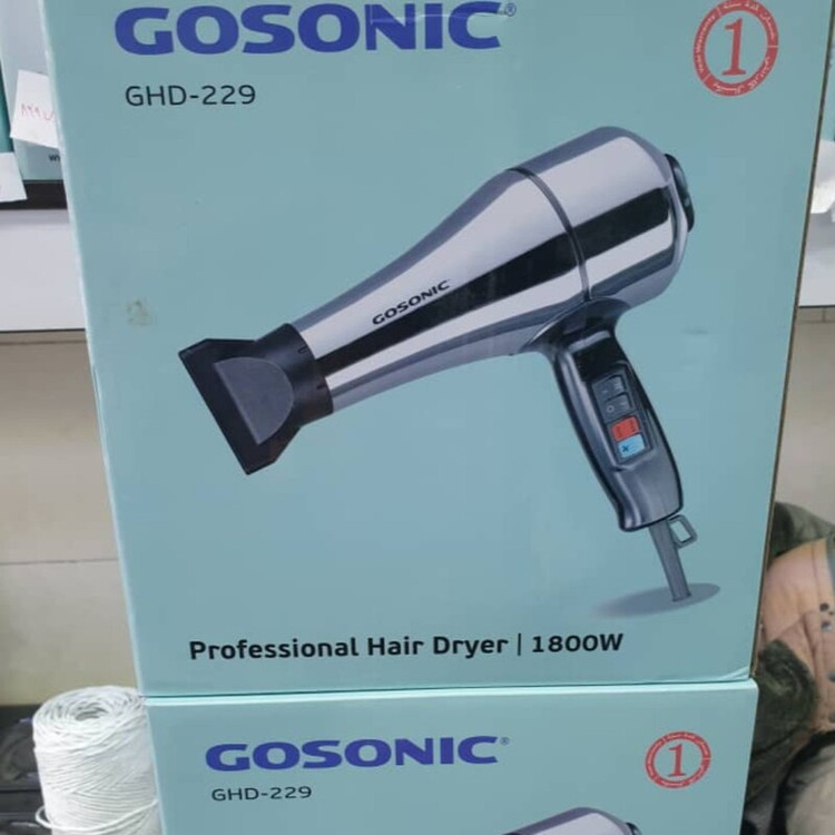 ارسال فوری سشوار گوسونیک224 تمام استیل دکمه بغل بسیار قوی 1600 وات گاسونیک gosonic