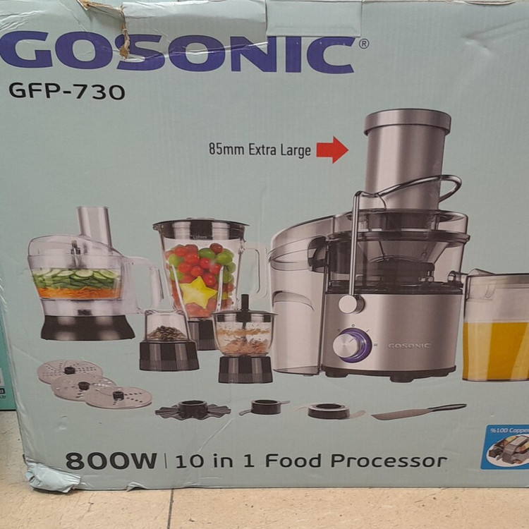 خرید آبمیوه گیری 4 کاره گاسونیک (گوسونیک) مدل 730 GOSONIC آسیاب خردکن و مخلوط کن ابمیوه گیری همه کاره با کیفیت با تیغه اضافی