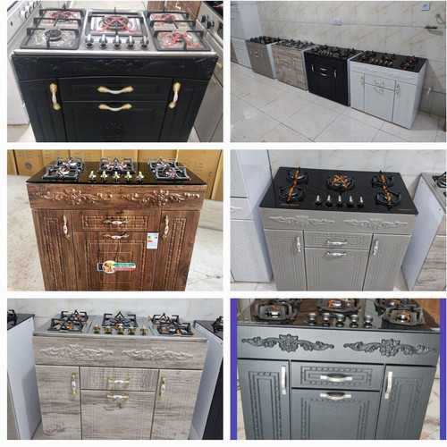اجاق گاز کابینتی ترموکوپلدار و فندک دار گاز صفحه ای شیشه