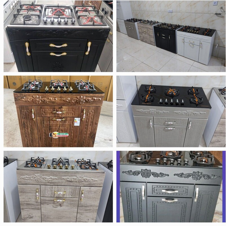 اجاق گاز کابینتی ترموکوپلدار و فندک دار گاز صفحه ای شیشه