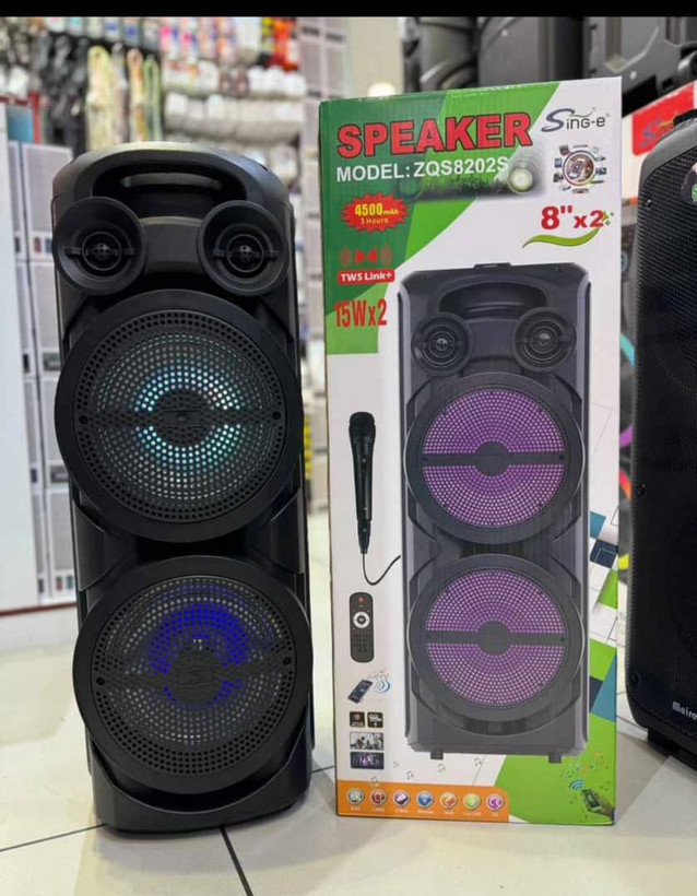 خرید بهترین اسپیکر Zqs 8202s ارتفاع:۷۵سانت میکروفن سیمی قیمت اقتصادی بلوتوث،فلش خور،رم خور