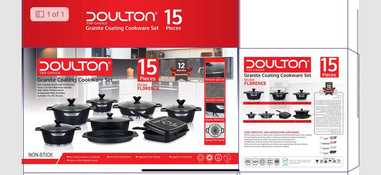 خرید سرویس قابلمه چدن ۱۵ پارچه دالتون