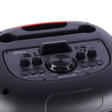 خرید و قیمت اسپیکر بلوتوثی zqs 8210s دارای کابل شارژو میکروفون وکنترل ارتفاع حدود 80 سانت