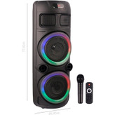 اسپیکر بلوتوثی ZQS 8251 دارای کابل شارژ میکروفون و ریموت کنترل 16 اینچی ارتفاع 85 سانت