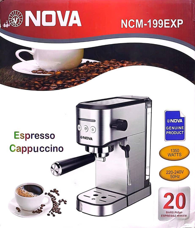 خرید و قیمت جدید بهتریناسپرسو ساز نوا مدل 199 بدنه استیل 20 بار