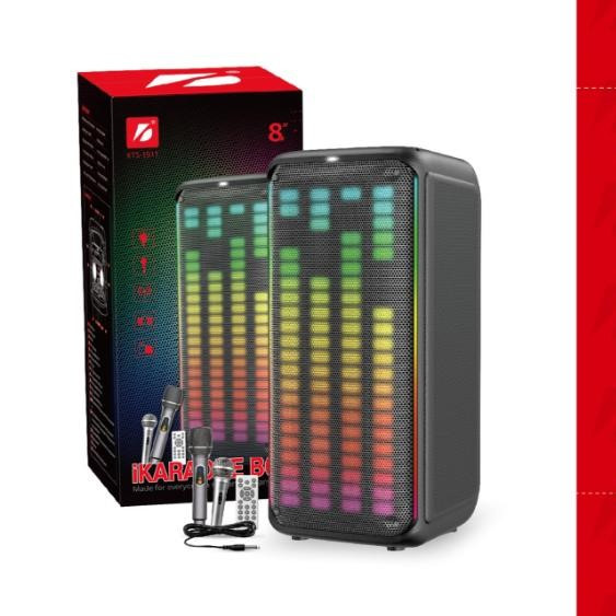 خرید و قیمت جدید اسپیکر شارژی بلوتوثی مدل 1911 بهمراه دو میکروفون