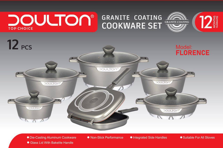 سرویس قابلمه دالتون 12 پارچه دارای قابلمه بزرگ 32 و تابه رژیمی دارای گارانتی شرکتی