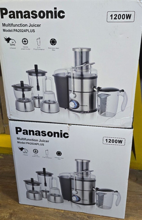 خرید و قیمت آبمیوه گیری چهار کاره پاناسونیک گلویی و پایه استیل