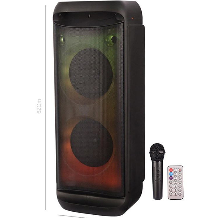 اسپیکر چمدانی بی سیم قابل حمل Sing-E مدل ZQS-6288 همراه با میکروفون و ریموت کنترل