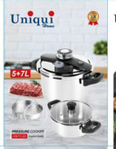 خرید ارزانترین زودپز دوقلو یونیک مدل c22 حجم ۵ و ۷ لیتر بهمراه ظرف بخار پز