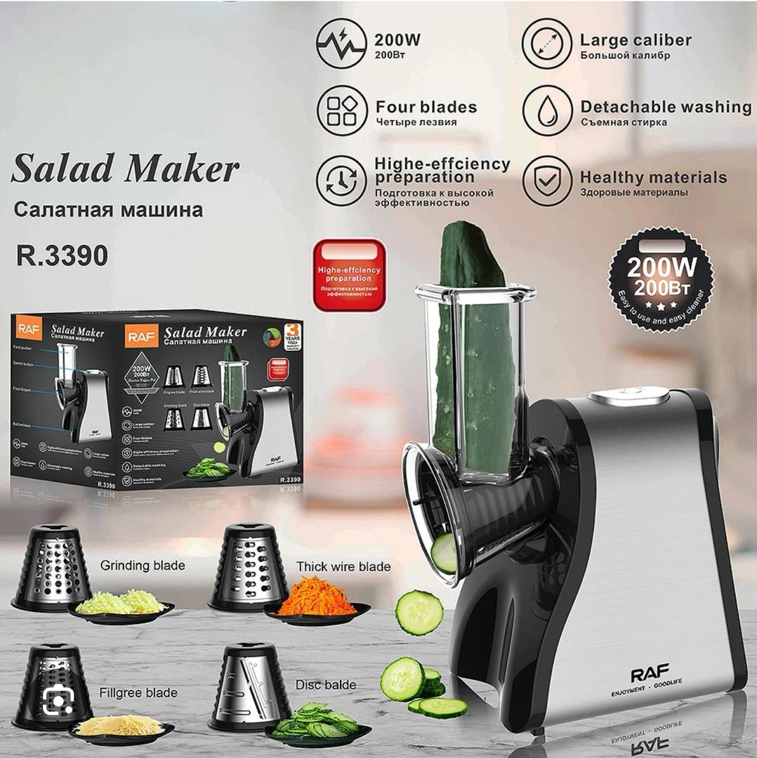قیمت ارزانترین و بهترین مارک سالاد ساز و رنده برقی راف مدل R3390 با ۴ تیغه