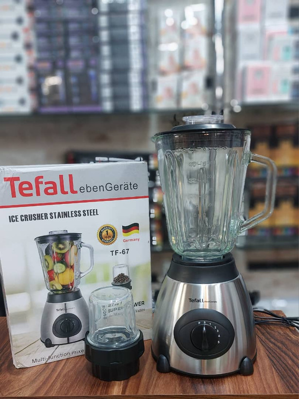 ارزانترین و بهترین مخلوط کن دوکاره تفال مدل TF67 ظرفیت ۲ لیتر ۵ سرعته