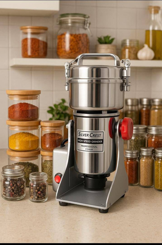 قویترین آسیاب سیلورکرست 800 گرمی با تیغ یدک و فرچه فیوز و ذغال گهواره ای