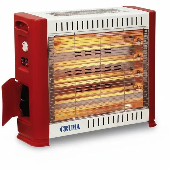 ارزانترین بخاری برقی مدل کروما 3000 وات فن دار - قرمز