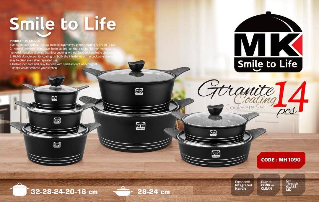 محکمترین سرویس قابلمه ۱۴ پاراچه گرانیتی مارک MK