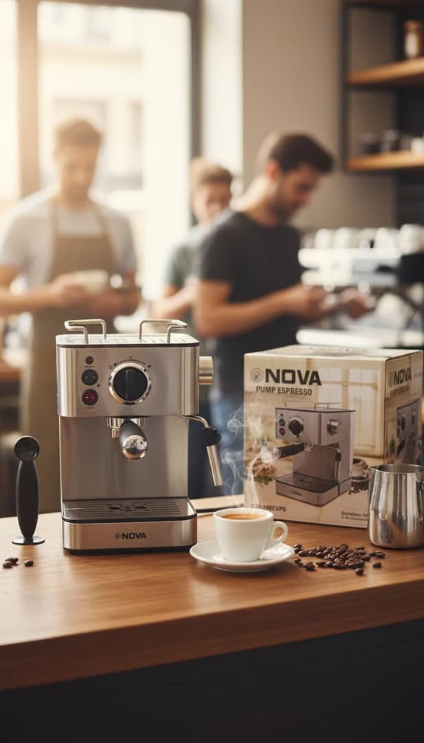 عالیترین اسپرسو ساز نوا مدل NCM-140 ظرفیت ۱.۲ لیتر با فیلتر استیل