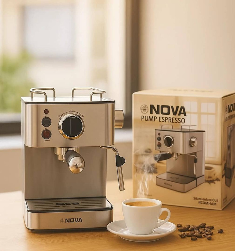 ارزانترین اسپرسو ساز نوا مدل NCM-140 ظرفیت ۱.۲ لیتر با فیلتر استیل