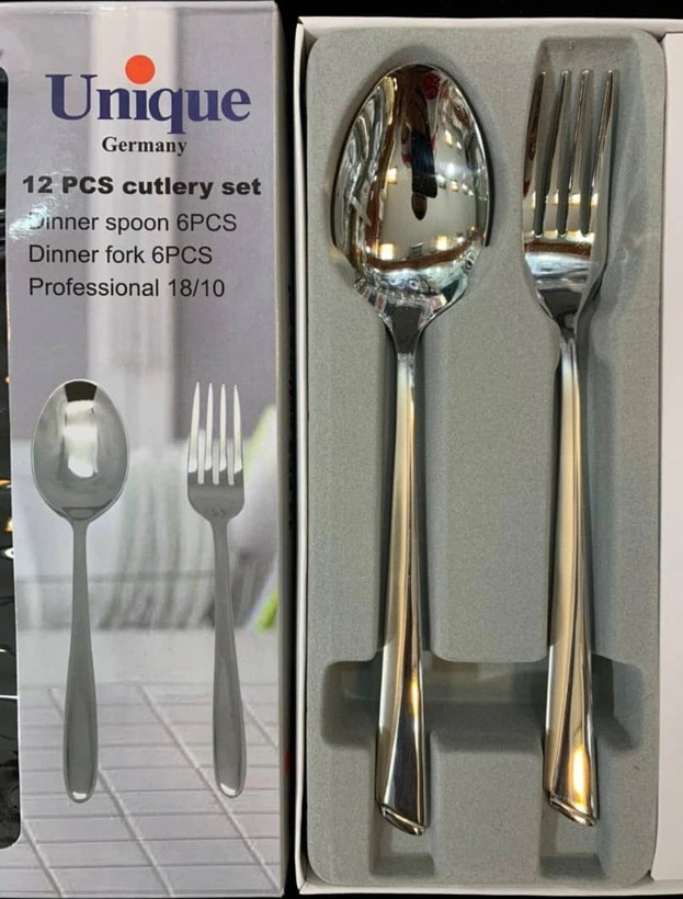 زیباترین ست قاشق و چنگال یونیک مدل ناخنی ۱۲ پارچه استیل مناسب ۶ نفر