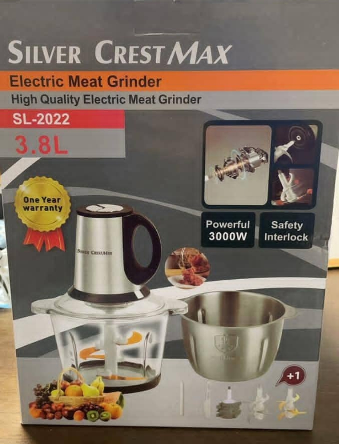 خرید بهترین خردکن سیلورکرست مدل SL2024 دو کاسه ۳/۸ لیتر توان ۳۰۰۰ وات