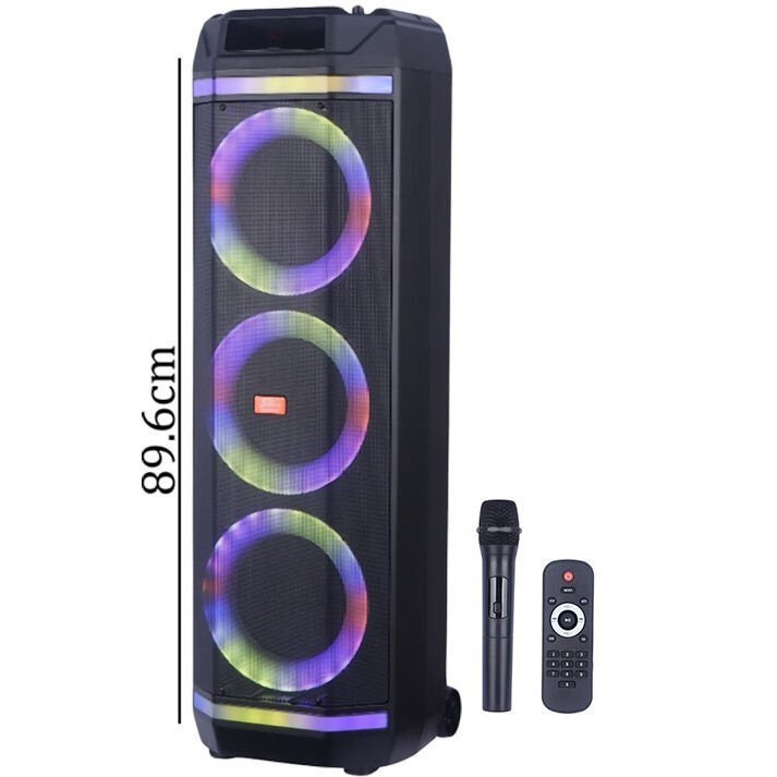 اسپیکر بلوتوثی ایستاده ZQS-8316 سه باند ۸ اینچ با نورپردازی RGB 75 وات توان خروجی