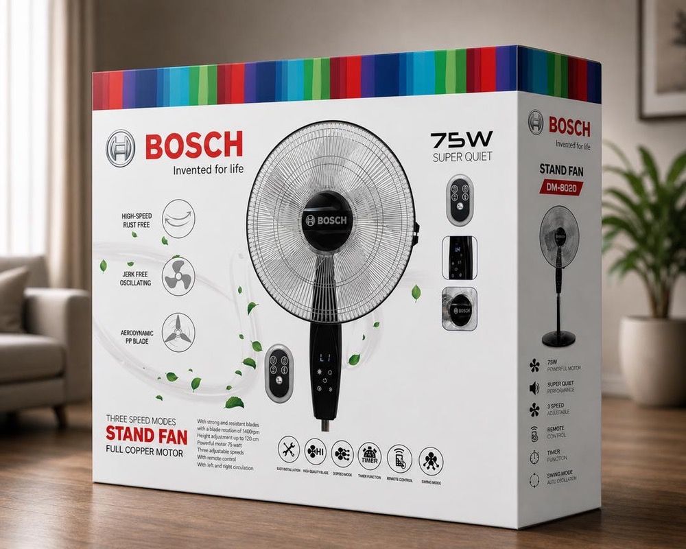 پنکه ایستاده کنترل دار بوش BOSCH مدل STAND FAN
